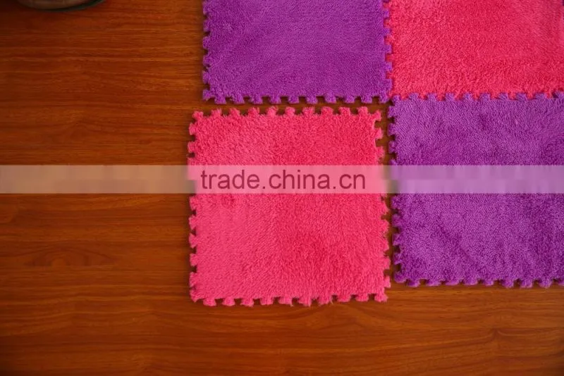 household eva material jigsaw indoor foam mat polyester fabric