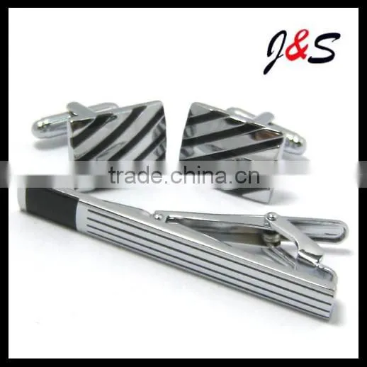 FASHION cufflinks and tie PIN set engraved