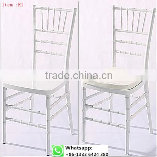 Quality factory supply transparent clear resin acrylic wedding chiavari chair for wedding item: R1#