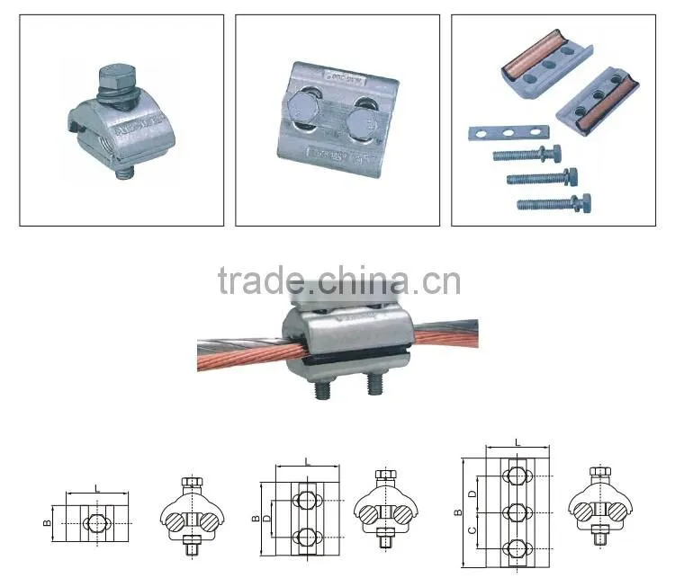 SMICO Cheap Products Copper Aluminum Parallel Groove Clamp With 1 2 3 Bolts
