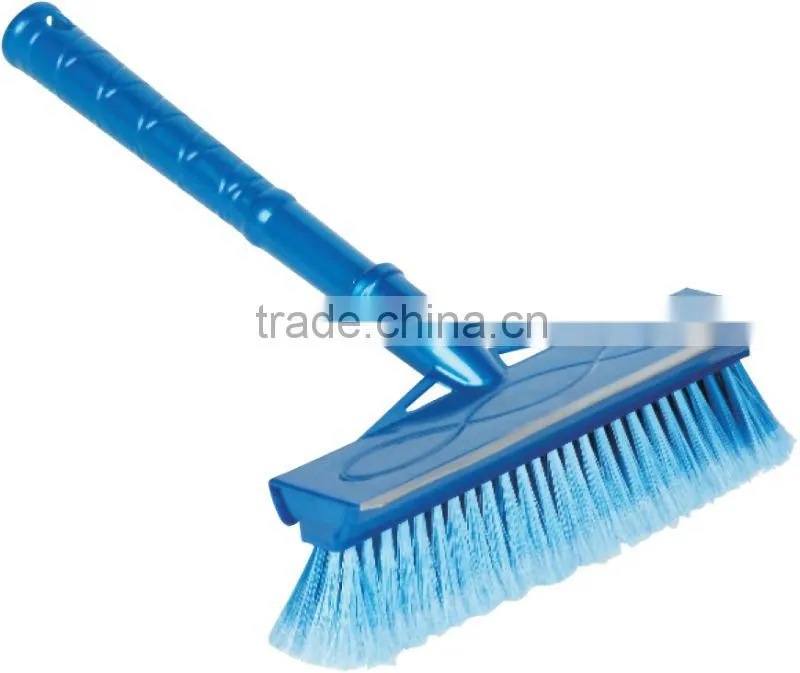 car wash squeegee wiper with brush handle