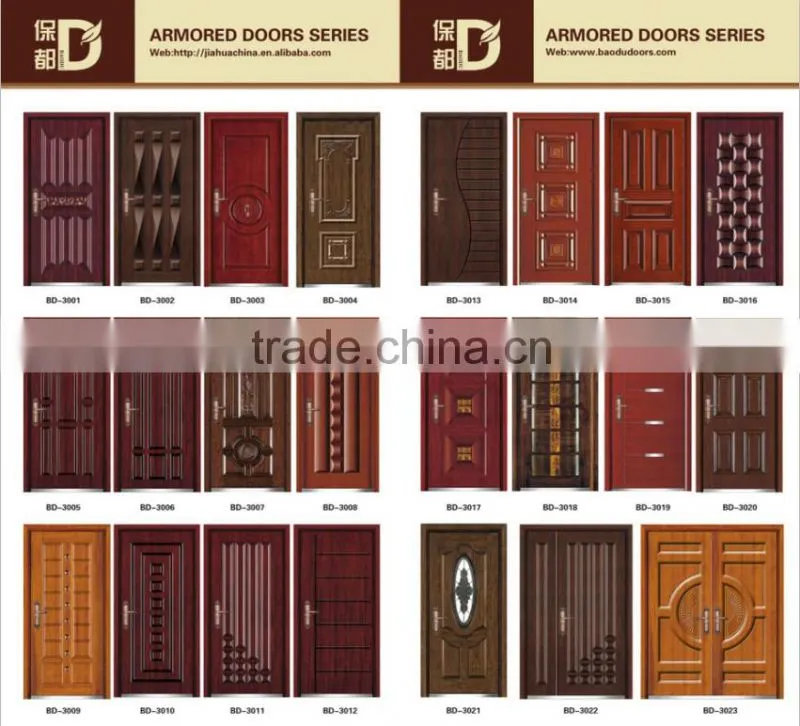 zhejiang manufacturer steel wood armored doors in 2015