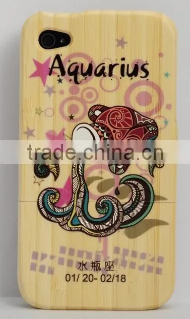 OCASE Manufacturer Maple Wood Zodiac Sign Color Drawing Printing phone cover for iphone 6
