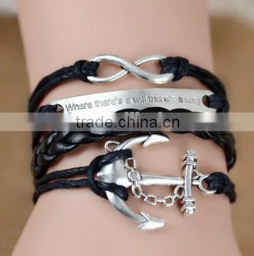 Woven fashion wrap love bracelet