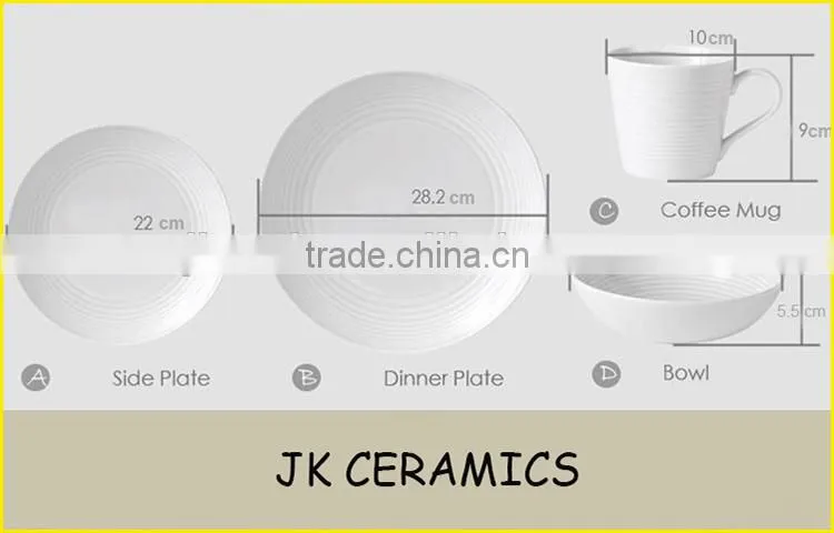 Wholesale 4pcs Custom Western Porcelain Dinnerware Set,Cheap Dinner Set