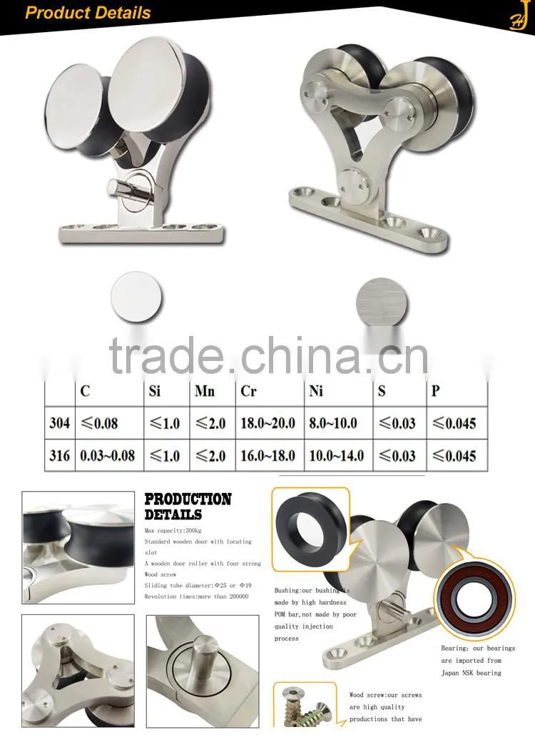 Wholesale China office project Steel 304 Used Barn Marine Door Hardware