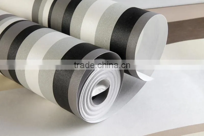 Classic Non woven colorful stripe wallpaper pink