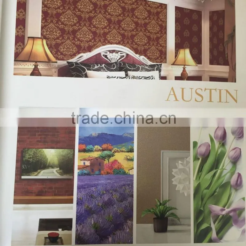 vinyl wallpaper with beautiful European flowers for house