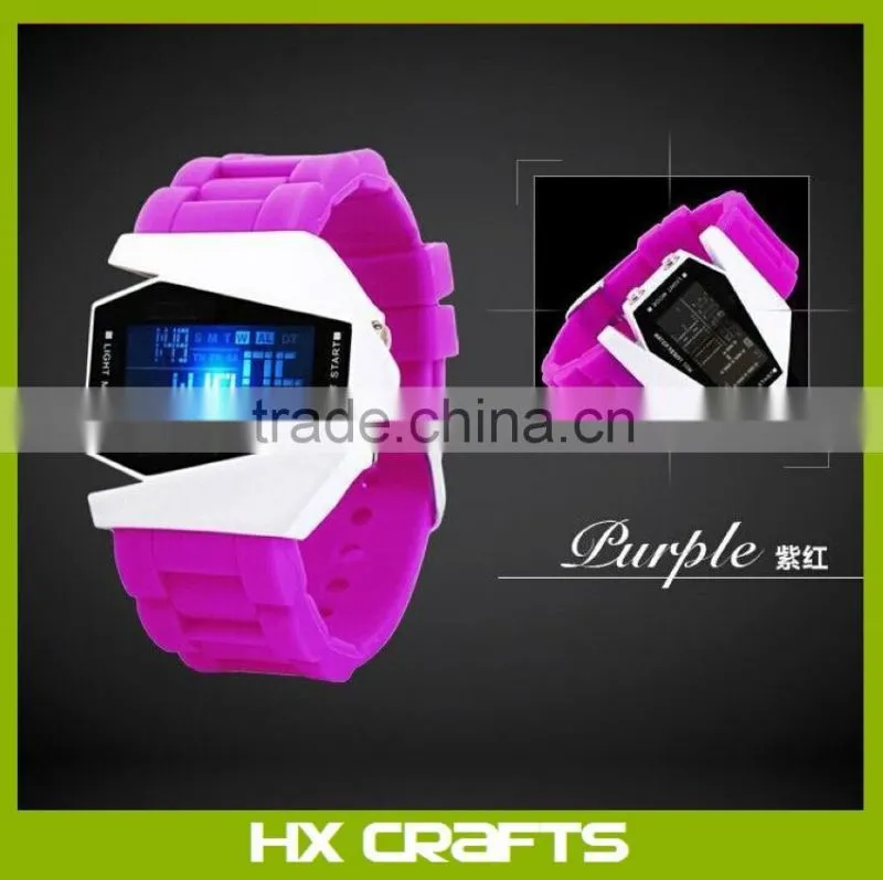 New arrival products silicone colors digital LED watch design your own wristbands water resistant men led watch