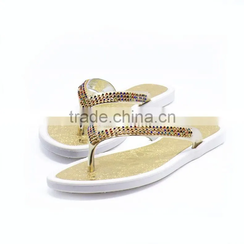 Wholesale cheap slippers Fashion Beach Slippers With Golden Chain