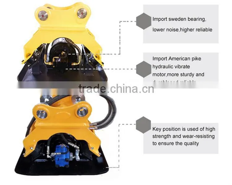 hydraulic vibrating soil compactor for excavator