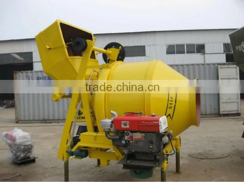 High capacity JZC350 diesel engine powered concrete mixer
