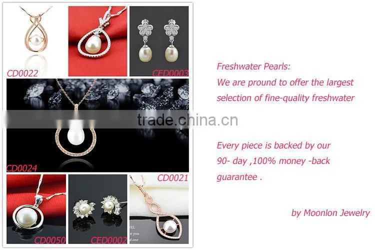 Factory supply 925 sterling silver pearl wedding jewelry, Pearl bridal jewelry pearl pendants
