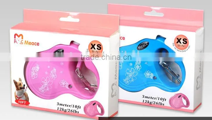 High Quality Automatic Flexible Retractable Extending 3m Dog Pet Cat Leashes Pet Sports Leads