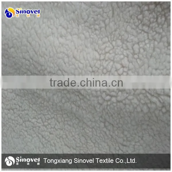 100% polyester micro sherpa fleece faux fur fabric