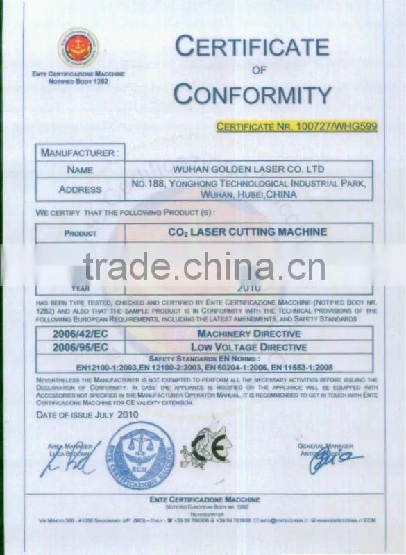 Laser engraving machine for wood acrylic glass marble granite tile ABS plastic leather