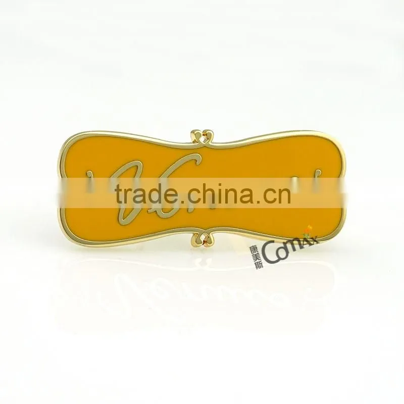 Different color filled custom fancy handbag metal logo