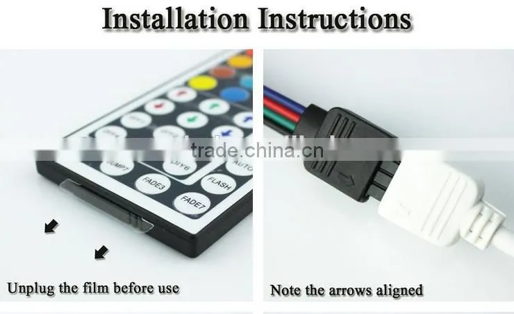 1 Set Adapter+Remote Controller+5Meter Waterproof IP65 Colorful RGB 5050 Led Strip Kit For Decoration