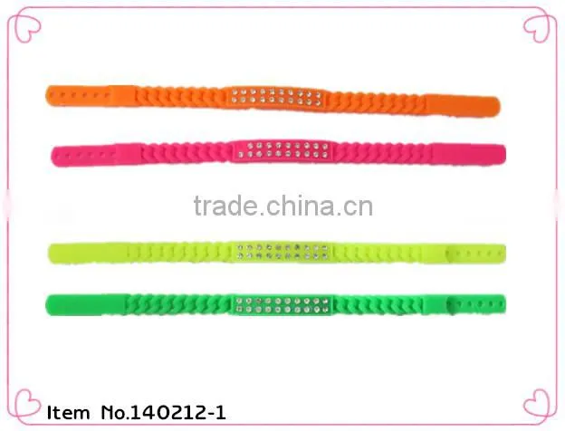 Silicone bracelet,high quality bracelet with diamond,silicone accessories