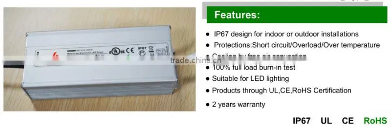 CE UL listed 12v 10watt led waterproof power supply module