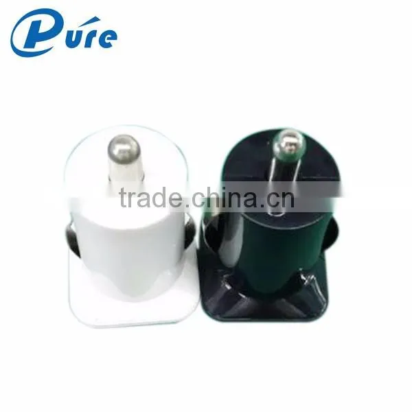 Factory price mini ABS material 2.1A output 2 port mobile car charger usb phone charger with CE FCC ROHS