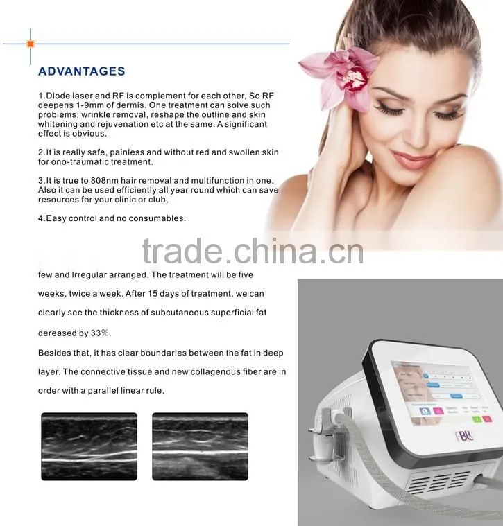 Portable 808nm and RF combined diode laser machine