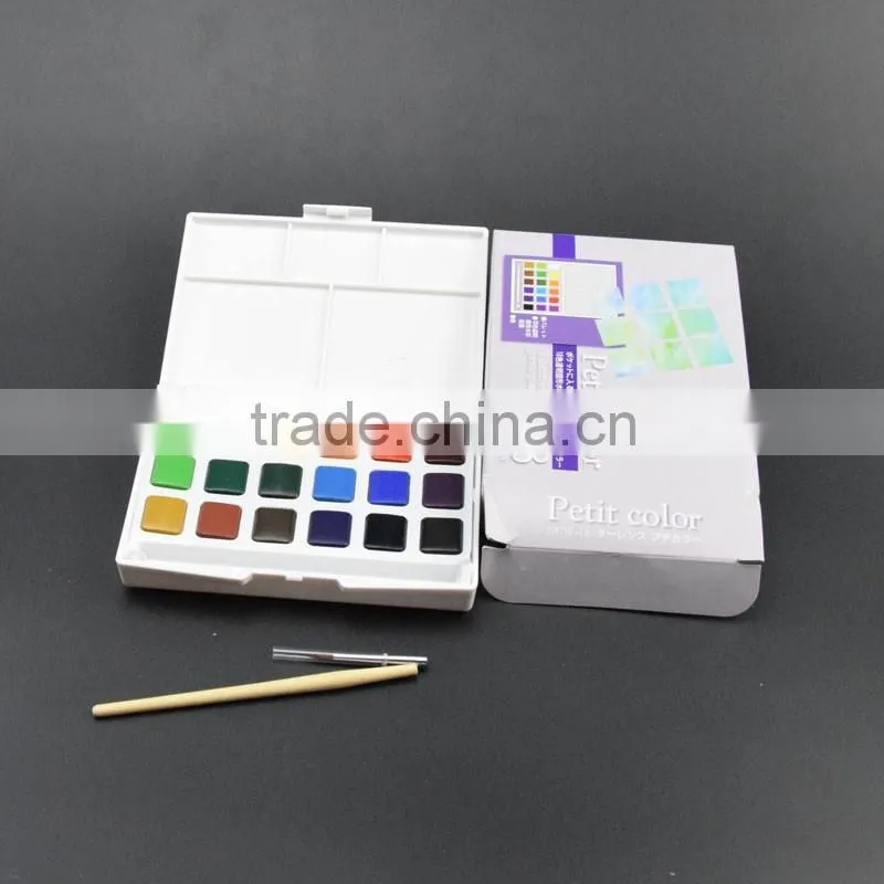 Wholesale popular non-toxic safe water color paint set solid watercolor cake paint with competitive price