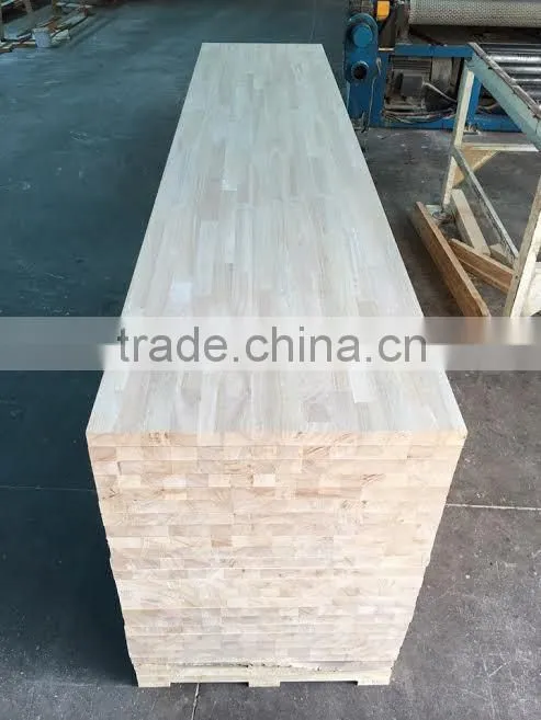 Rubber wood finger joint panel for stairs treads/rubber squares for window scantlings