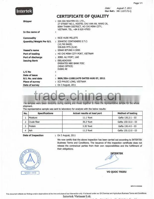 VIET NAM RICE HUSK PELLET_CHEAPEST PRICE (mary@vietnambiomass.com)