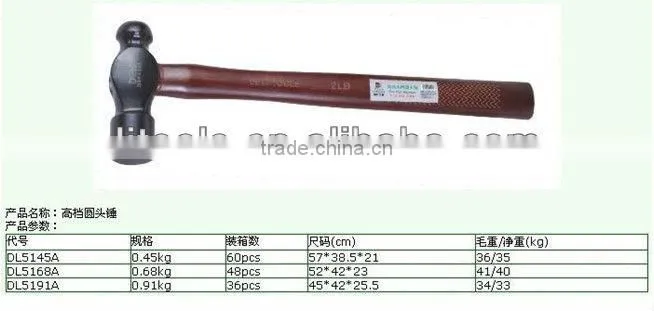 cross ball pein hammer with TPR handle