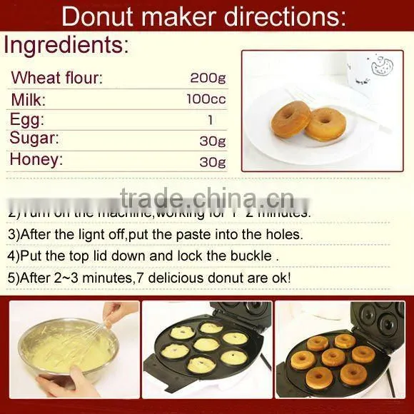 HOT SALE portable 7 holes donuts maker, mini cake maker