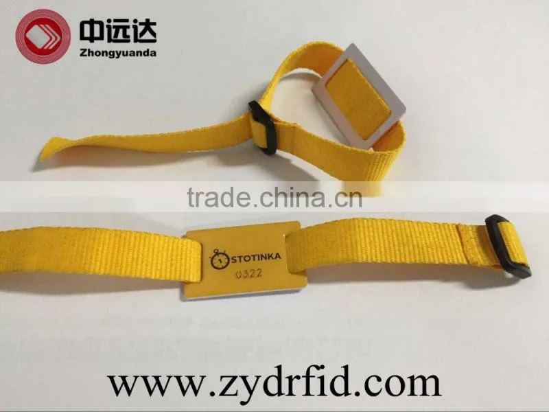 HF 13.56MHz Professional RFID woven fabric wristband bracelet