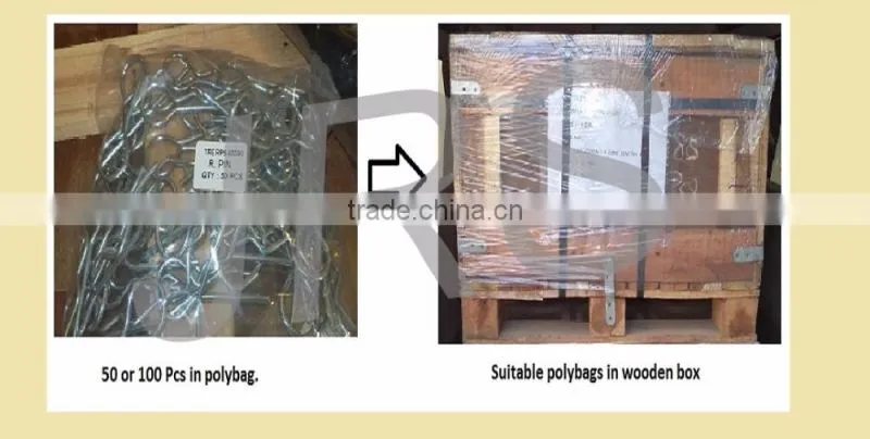 Safety lock pin R pin single loop r pins