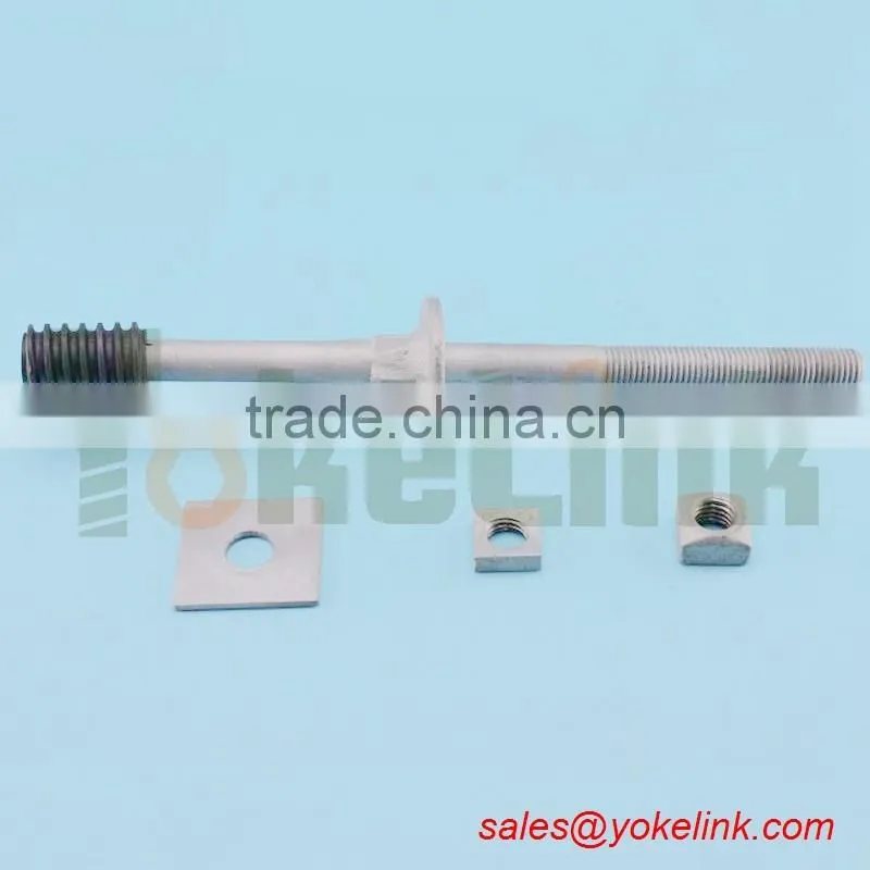 High strength Carbon steel I'' Structural electrical crossarm wood crossarm insulator pin for Cable Hardware