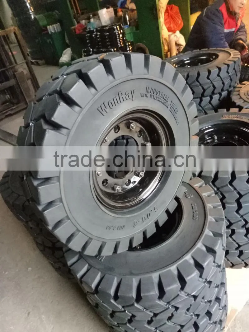 spare parts gumi banden dack 5.00-8 solideal forklift tyres
