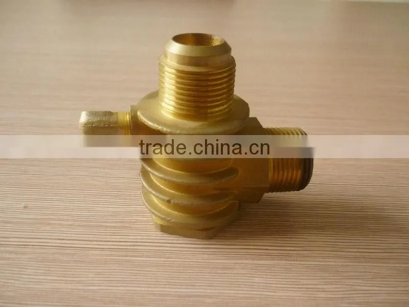 Brass check valve with cooling fin , one way valve for Air compressor parts