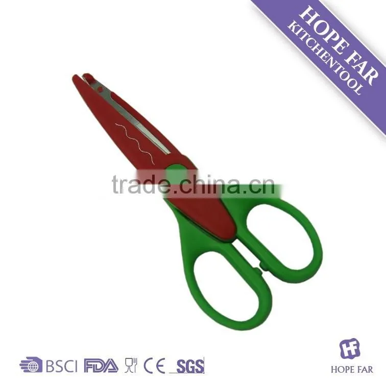 K835 Safe colorful plastic coated decorating craft cutting scissors