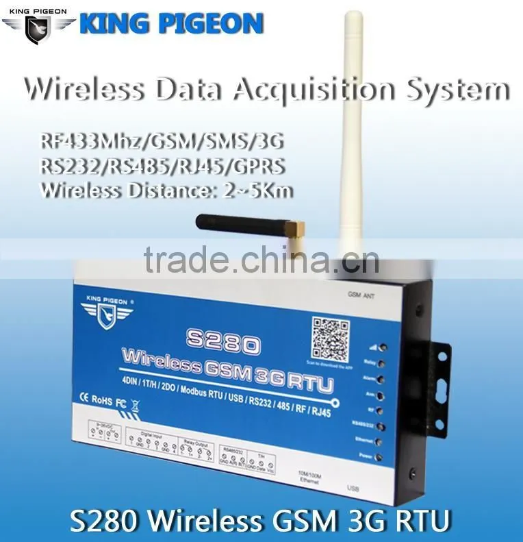 modbus tcp to modbus rtu modbus rtu master industrial automation services Wireless GSM 3G RTU king pigeon S280
