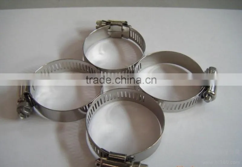 wells CE hardware polished SS304 stainless 316 hose clamps for pipeline
