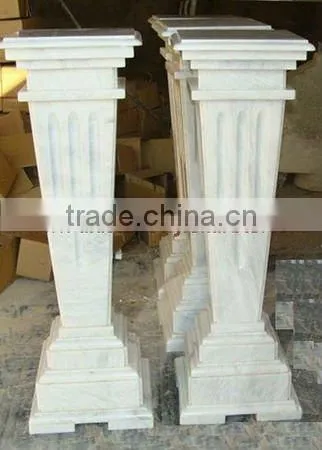 POLISHED ZIARAT WHITE MARBLE PEDESTALS