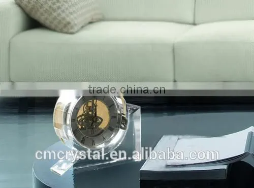 2016 hot sale,custom make ,new design crystal clock for gift