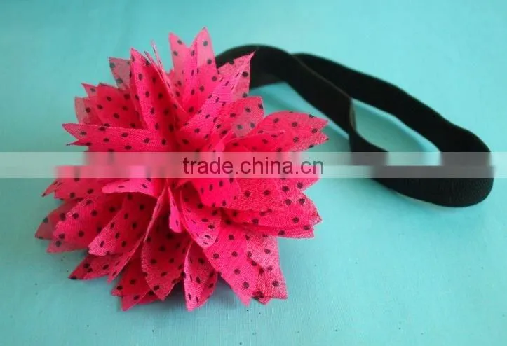 HOT! Fashion knit headband flower Elastic hair band
