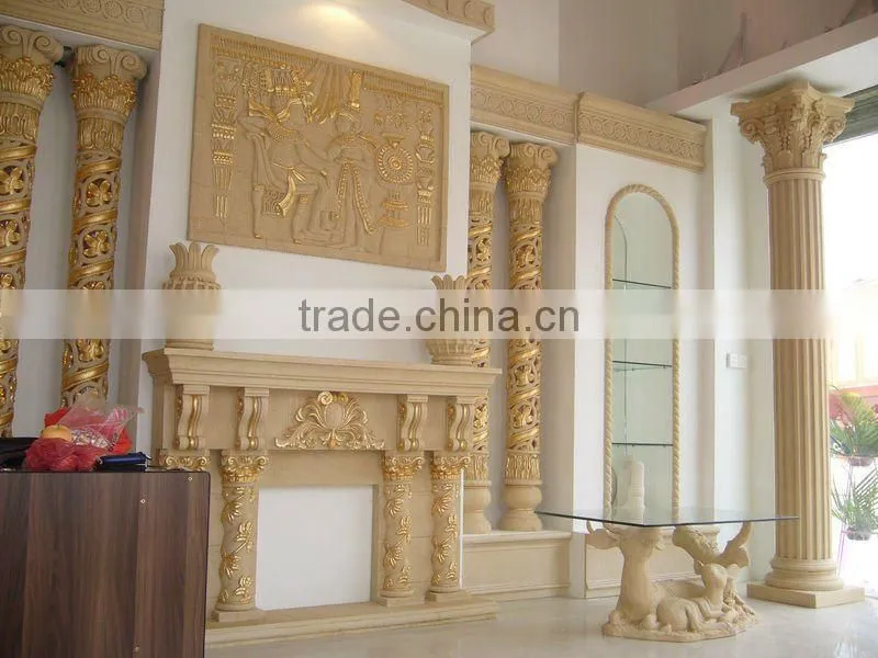 2012 hot sale Modern design fireplace(sandstone)