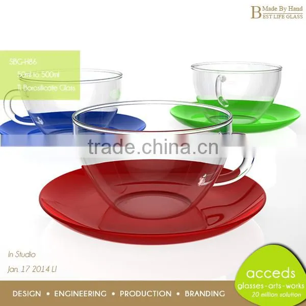 Free Design High Quality Hot Sale Elegant Coffee Glass Mug
