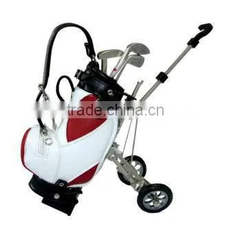 hot sale Creative Christmas gifts w/3 Pens Mini Golf Cart Pen Holder