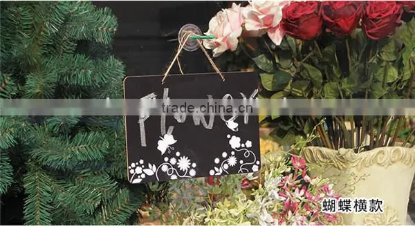 wholesale in stock Creative Hanging Mobile Double Side Wooden Blackboard Writing Board Coffee Shop Message Board 21 * 30 cm
