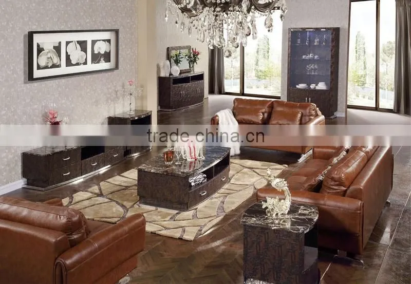 mdf cabinets tv set/wall unit with stainless steel base for hotel/living room furniture E126