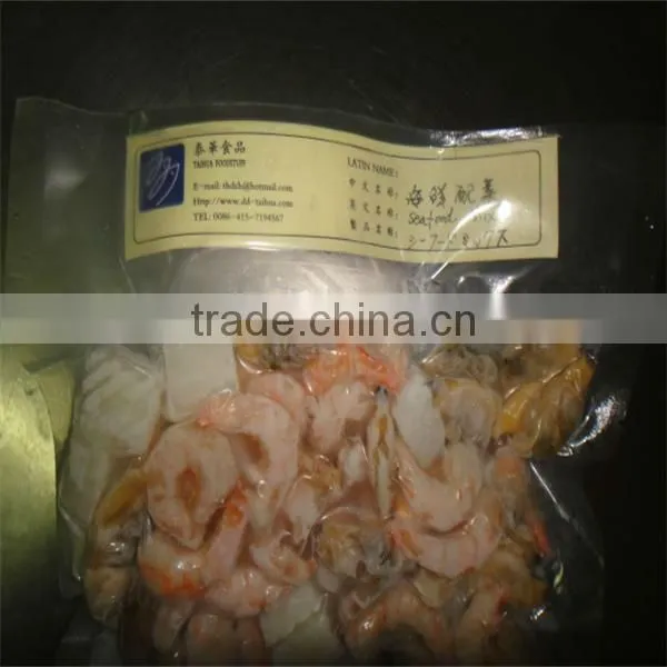 sea frozen cooked seafood-mix
