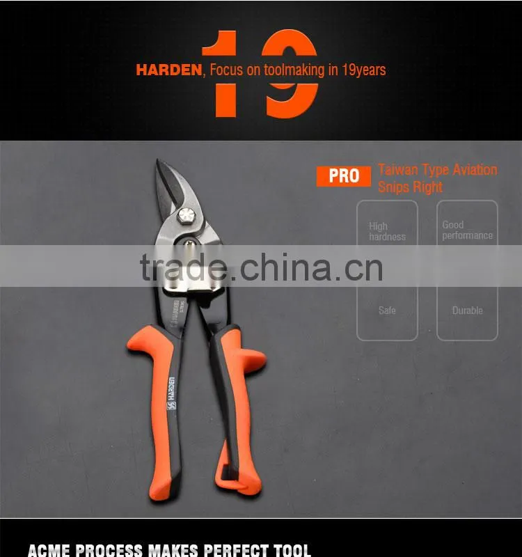 Professional Taiwan Type Chrome Vanadium Aviation Snips Right