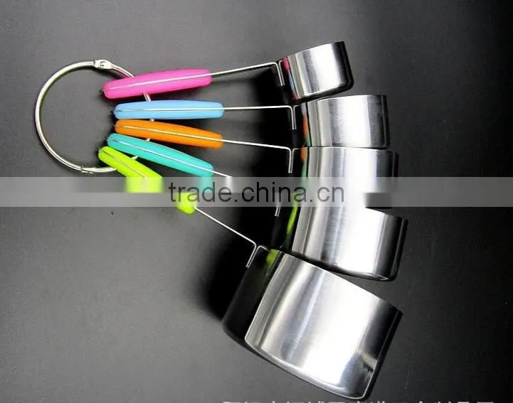 Hight quality 5pcs measuring cups with silicone handle